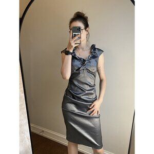 Office Siren DJ-Jaz Dress Metallic Finish Size 12